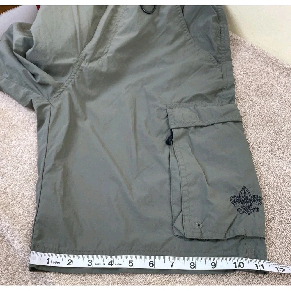 Boy Scouts Cargo Shorts Green Nylon Centennial‎ Uniform Adult Sz Small 31x10